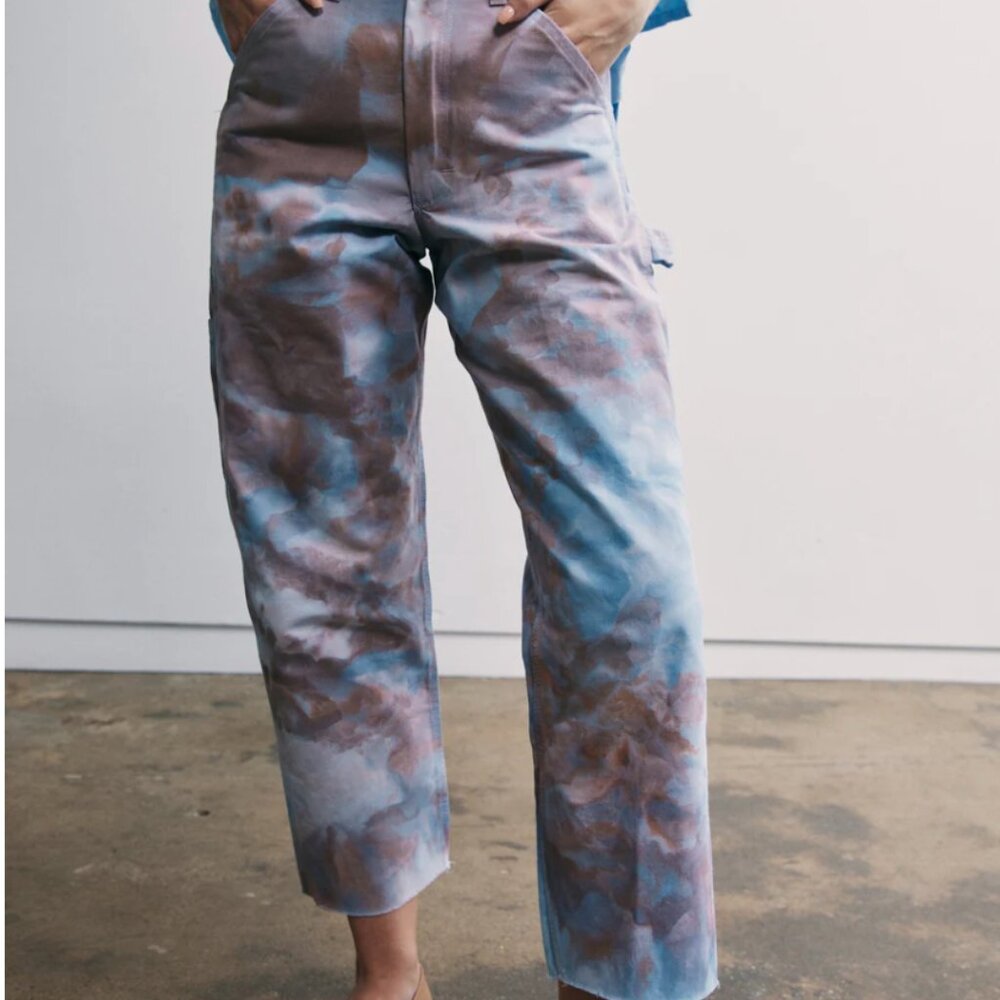 Stan Ray Artistic Blue and Brown Cropped Pants